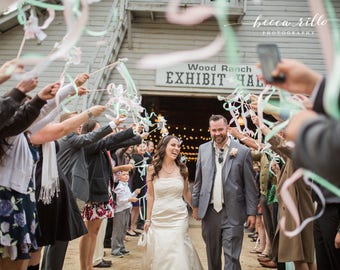 50 wedding wands send off ideas ceremony exit wedding ribbon favors with or without bells