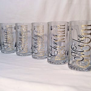 4 Groomsmen beer mugs personalized bridal party gift groom mug best man father of the groom usher wedding gifts
