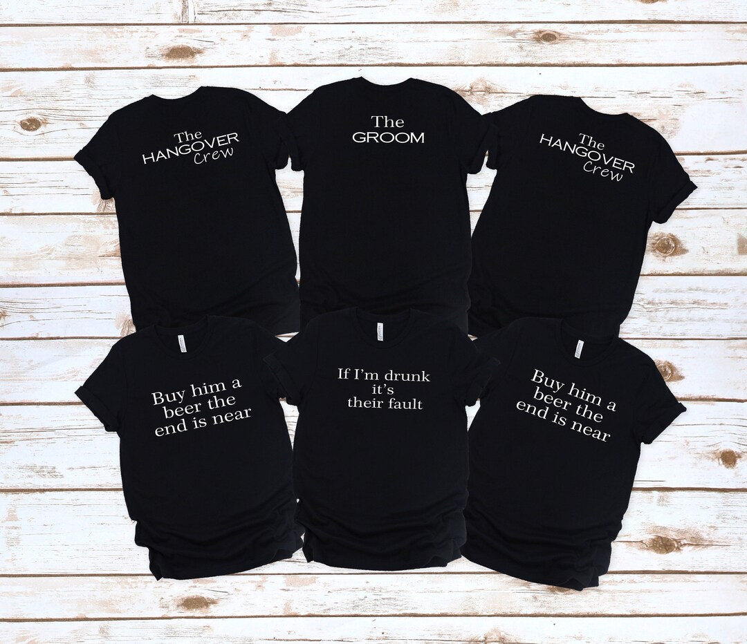 Bachelor Party Shirts Front and Back Groom Shirts Hangover Crew Buy Him ...