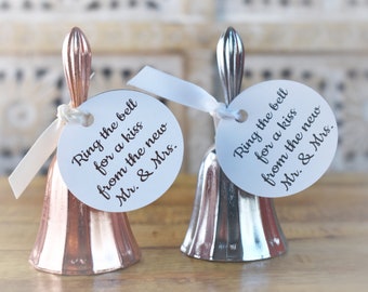 Kissing bells wedding bells ring for a kiss wedding favor