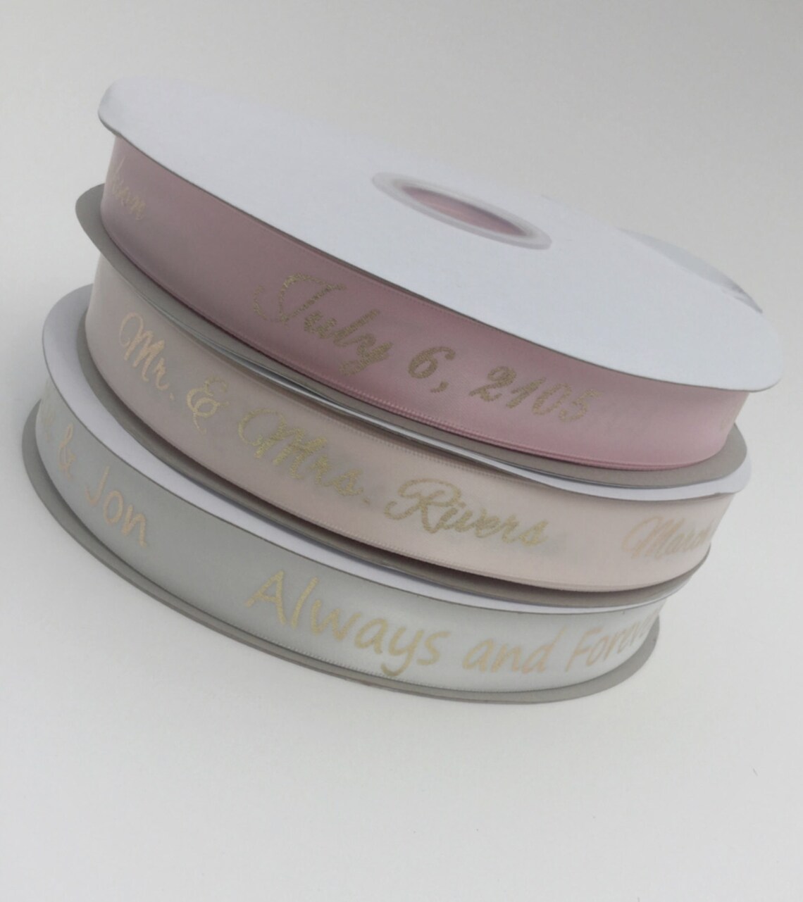 Personalized Ribbon Double Sided Satin Ribbon Wedding Favor - Etsy