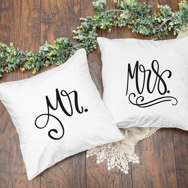 Mr and Mrs Pillows Etsy