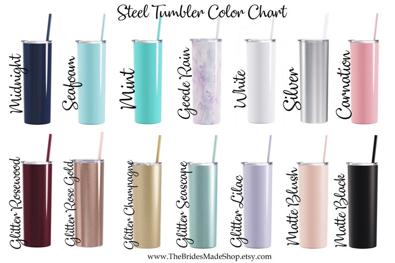 Personalized Bridesmaid Tumbler Custom Cups With Straws Etsy