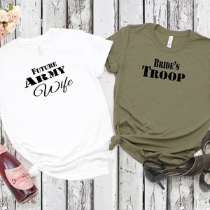 Bridesmaid shirts bachelorette party shirts military wedding army proposal gift t-shirt asking bridesmaids gift idea