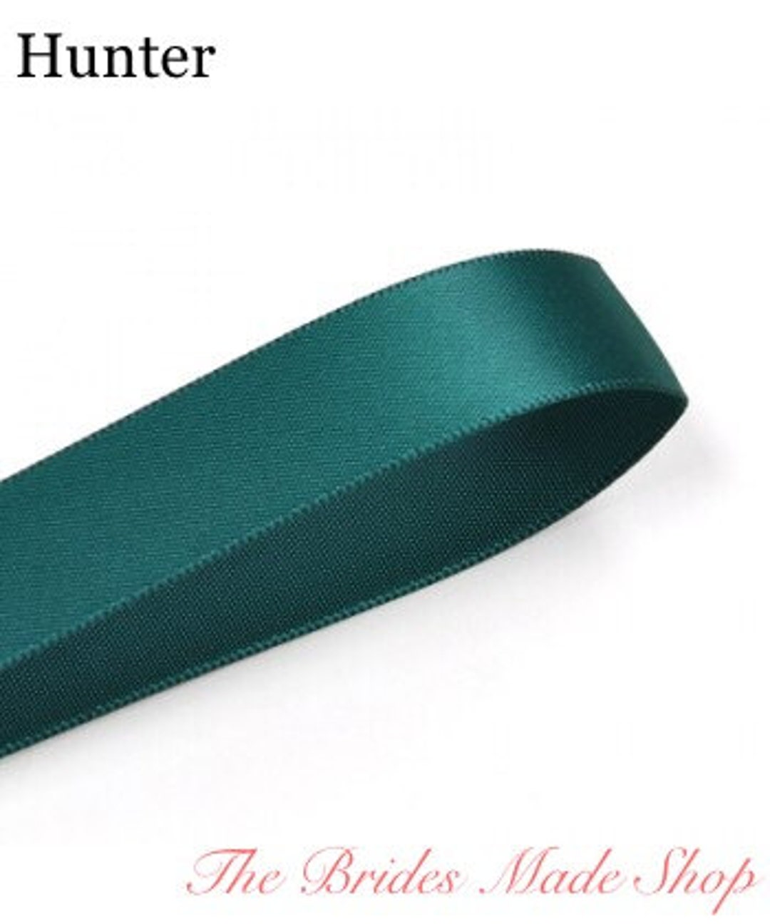 Hunter Green Ribbon Double Sided Satin Ribbon 100 Yards Etsy