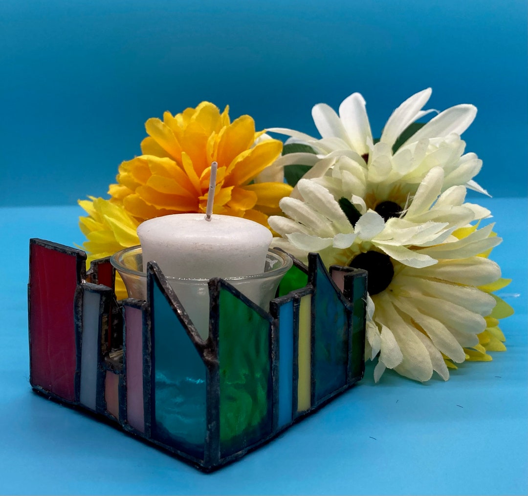 Stained Glass Holder Mirror Interior Etsy