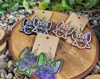 Sphinx Cat Dangle Earrings