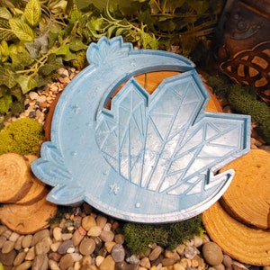 Light Blue Crescent Moon Tray, 10in Tray
