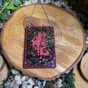 Aquarius Black and Red Galaxy Wall Hanging