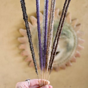 LIMITED Handmade Artisan Resin incense Sticks x 6 of each or 18 pack variety Resin Dipped Incense of Palo Santo, White sage Natural incense