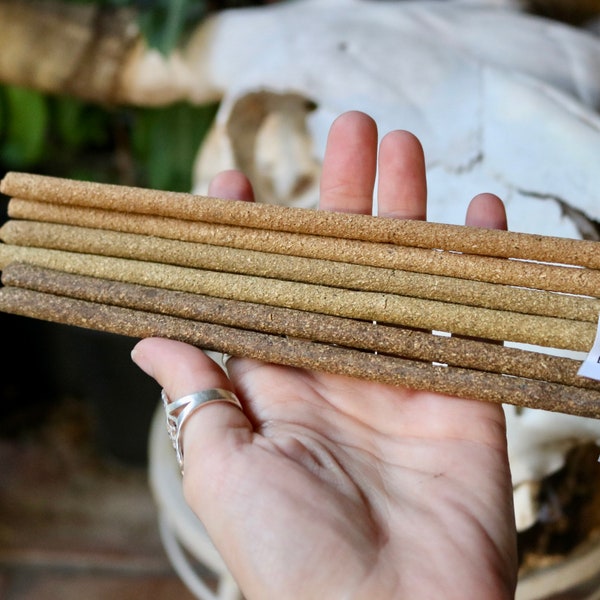Thick natural incense sticks, 6 or 12 pack of Palo Santo, Rosemary, Eucalyptus Incense or variety of 3 scents, natual hand dipped incense