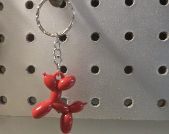 Balloon Dog Keychain | Nostalgic Retro Toy Bag Charm | Accessory Red