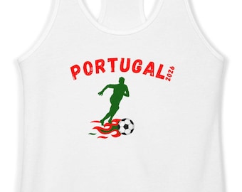 Portugal Soccer 2026 Women's Ideal Racerback Tank, football fan shirt, match day shirt, gift soccer fan, gift for her soccer, t-shirt soccer