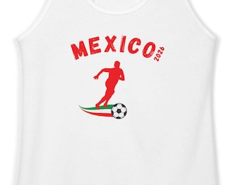 Mexico Soccer 2026 Women's Ideal Racerback Tank, football fan shirt, match day shirt, gift soccer fan, gift for her soccer, t-shirt soccer