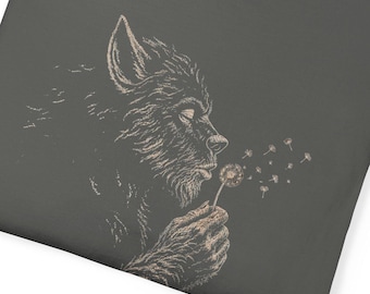 Funny Halloween Comfort Colors Werewolf Dandelion Shirt, Vintage Graphic T-Shirt, Outdoor Adventure Gift, Shirt for Women Halloween