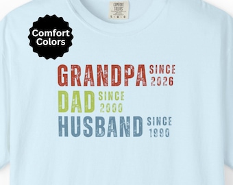 Personalized Husband Dad Grandpa, Birthday Gift, Gift for Grandpa to be, Paternity Shirt, Baby Announcement Shirt Pregnancy T Shirt