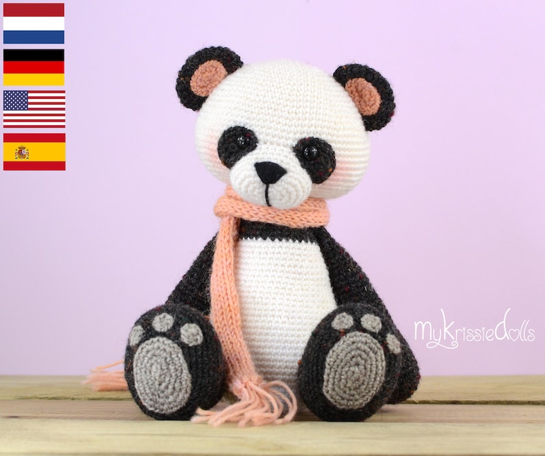 Crochet Pattern My Little Panda Bear image 1