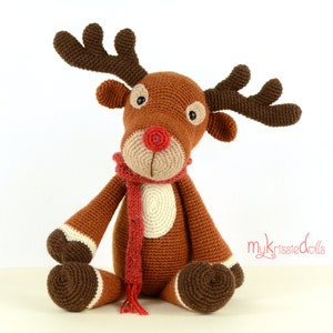 Crochet Pattern Rudolf Reindeer image 1