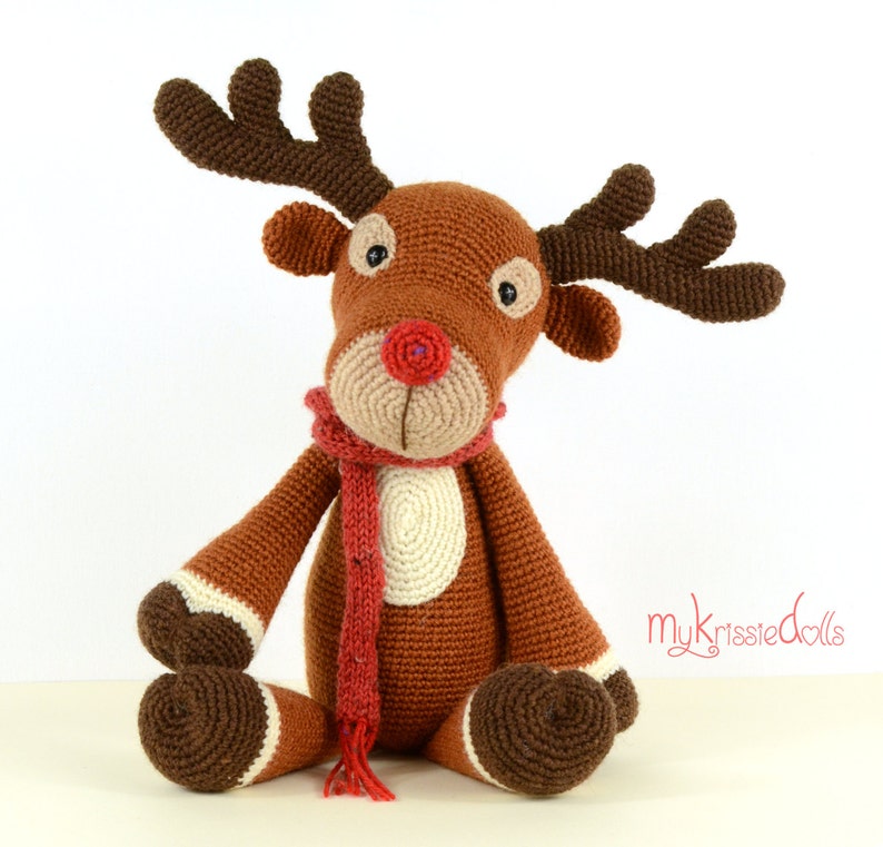 Crochet Pattern Rudolf Reindeer image 1