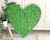 Green Wicker Heart- 60cm
