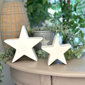 White Ceramic LED Star - 2 size options available