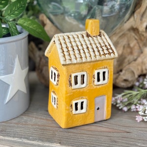 NEW! Yellow Country Ceramic Tealight Holder