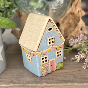 NEW! Garden Flags Village Tea Light House