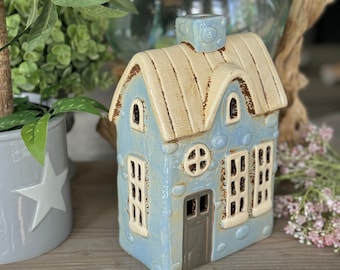 NEW! Country House with Dormer Window Tealight Holder