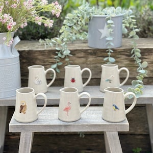 Charming Mini Jugs Bird Theme image 1