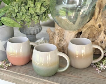 NEW! Glazed Ombre Stoneware Mugs - 3 Colour Options