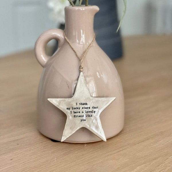 East Of India Rustic hanging star - Lucky stars