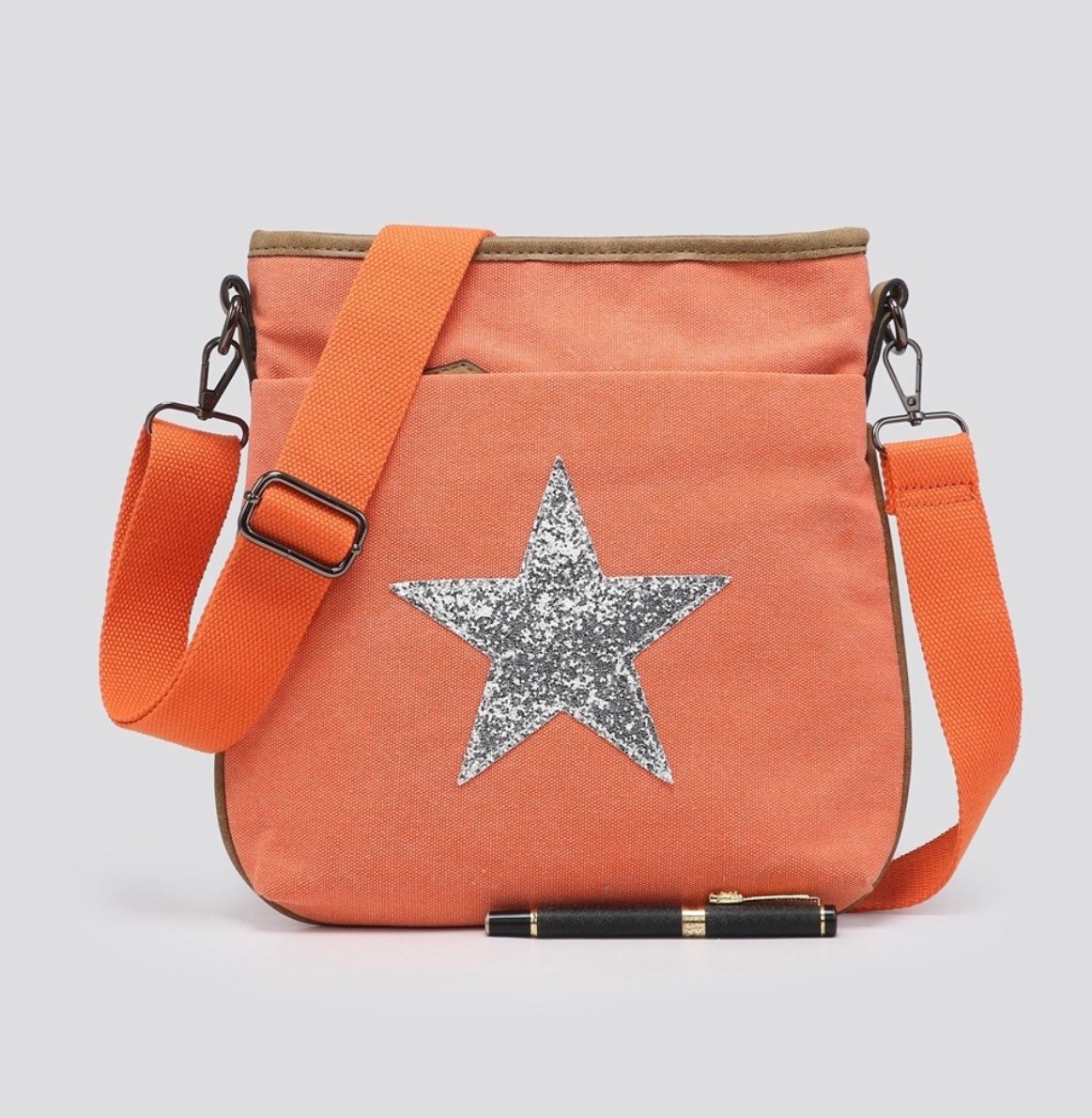 Star Crossbody Canvas Bag