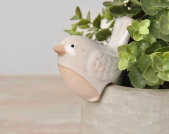 Stoneware Bird Pot Hanger