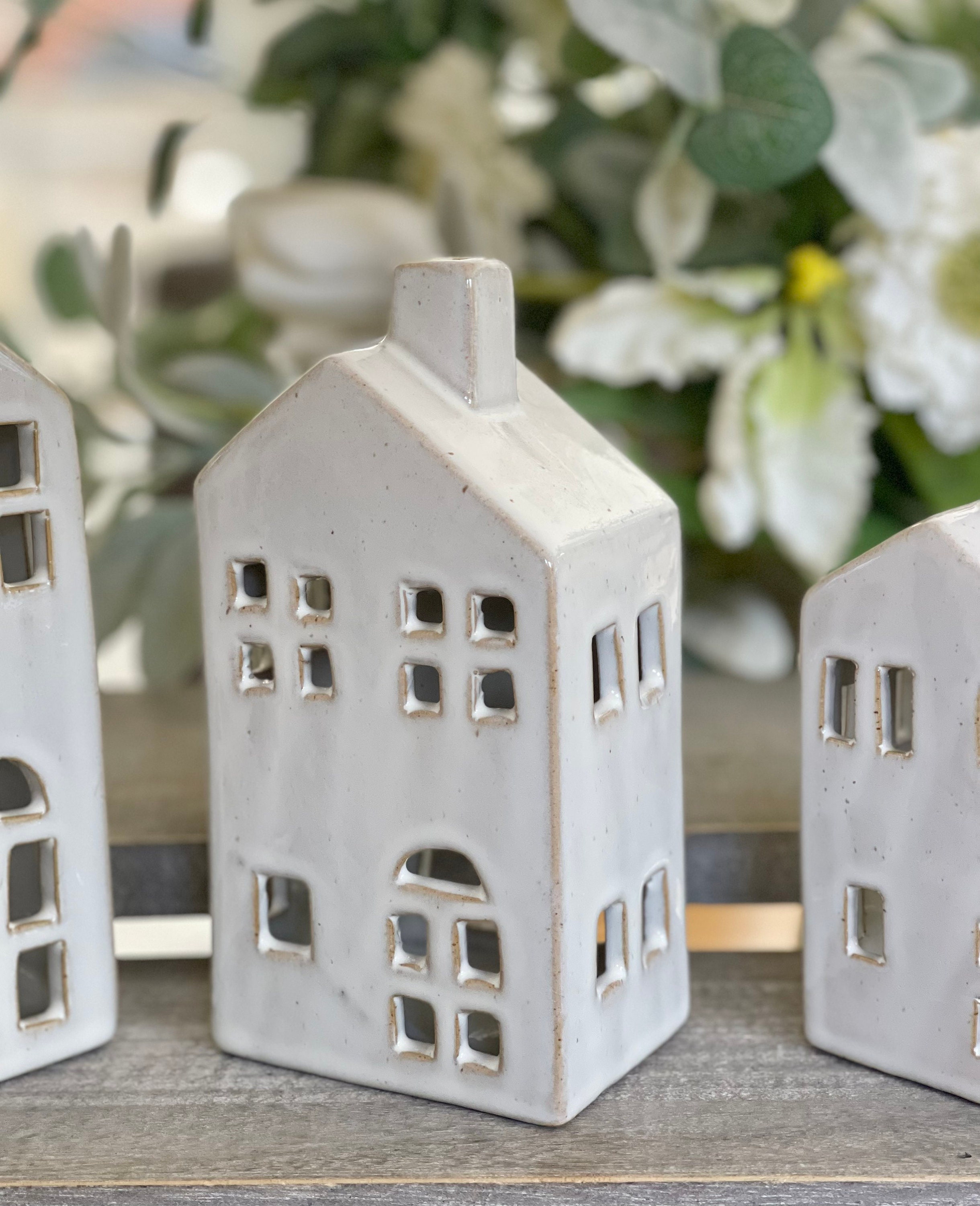 Glazed Ceramic Tea Light House Available in 3 Sizes Etsy UK