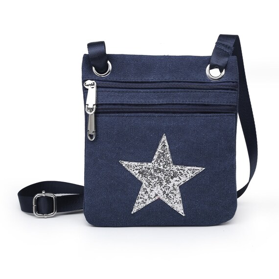 Star Crossbody Canvas Bag