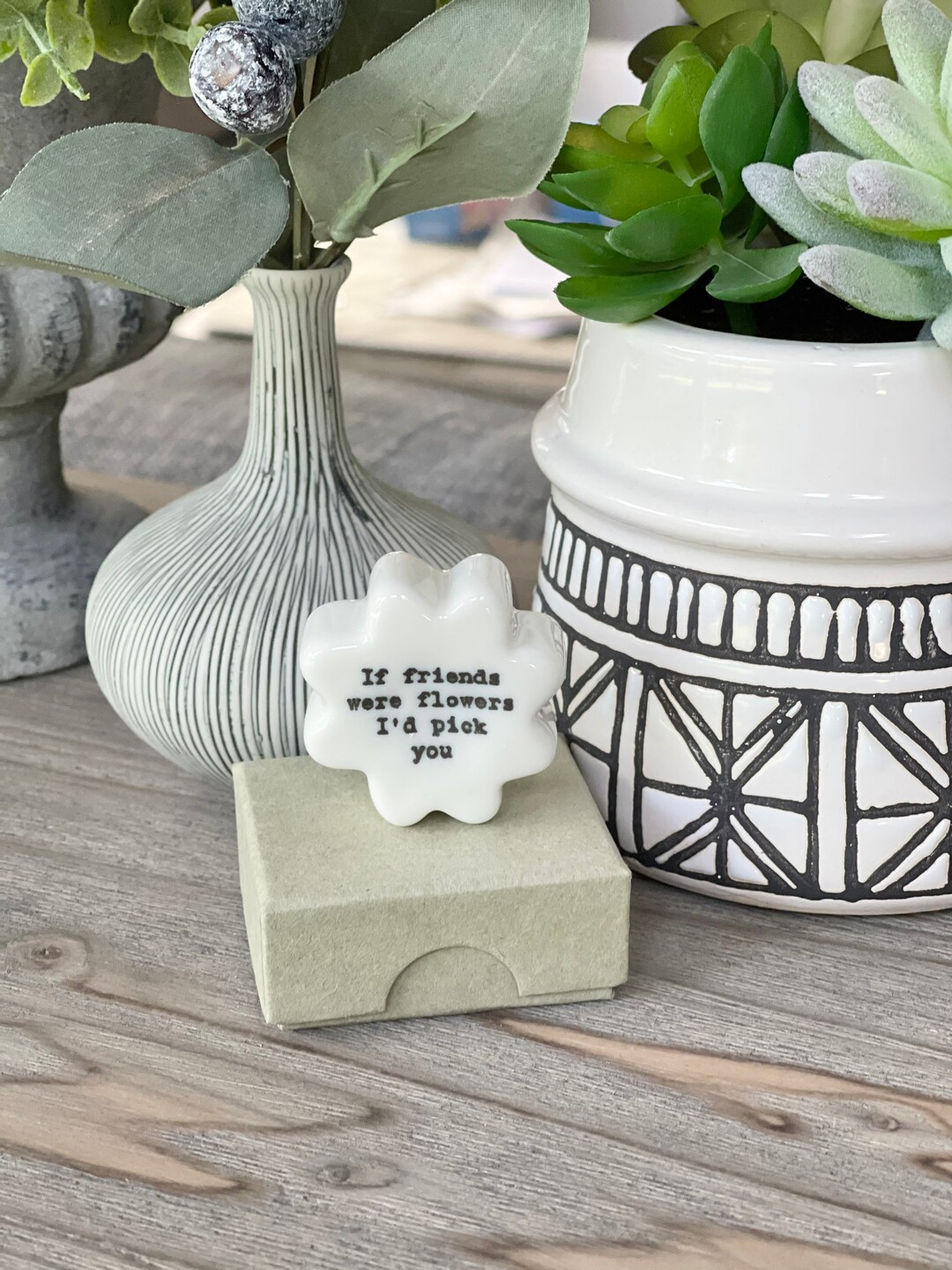 Porcelain Flower Token If Friends Were Flowers Etsy