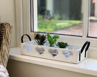 Heart Trug -Grey or White