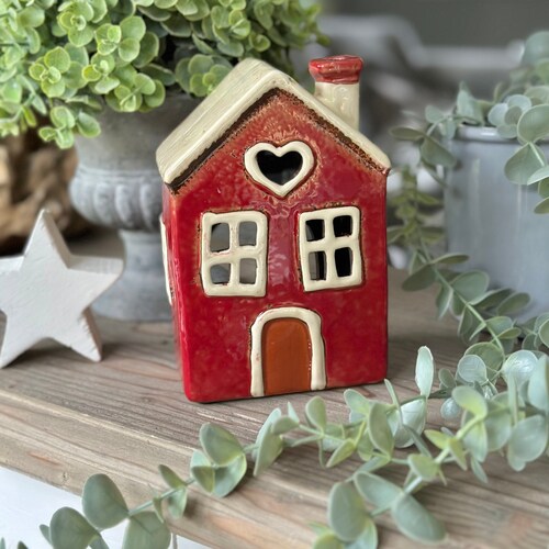 Ceramic House/cottage Candle Holder 18cm Etsy UK