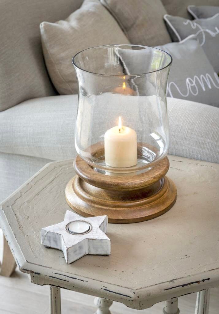 Wooden hurricane lamp deals