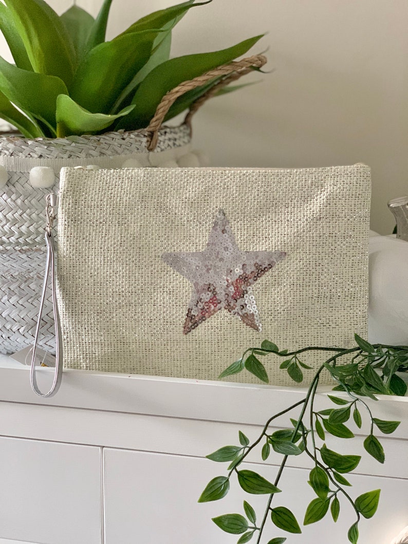IvorySilver Star Shopping Bag