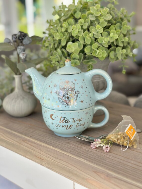 Blue & Gold Tea for One Etsy UK