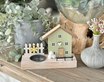 Wooden Tea Light House