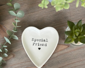 White Special Friend Trinket Dish