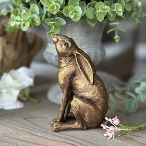 Bronzed Ornamental Sitting Hare