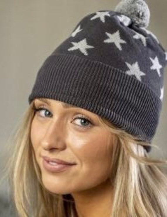 Dark grey bobble hat discount