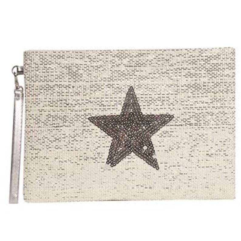 IvorySilver Star Shopping Bag