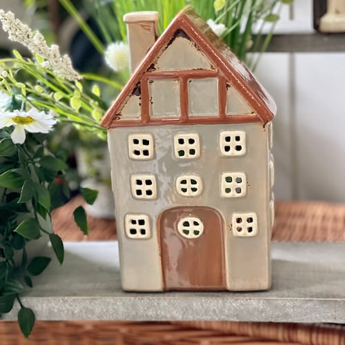 White Ceramic House Candle Holder / Handmade Minimalist Candle Etsy