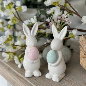 Ceramic White Easter Bunny Available in 2 colours image 2