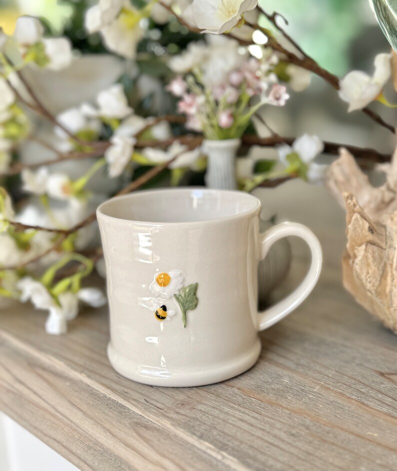 Embossed Mini Mugs Selection Available in 5 Designs Daisy and Bee