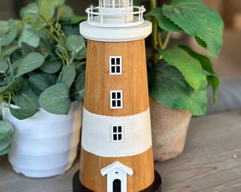 Nautical Wooden LED Lighthouse